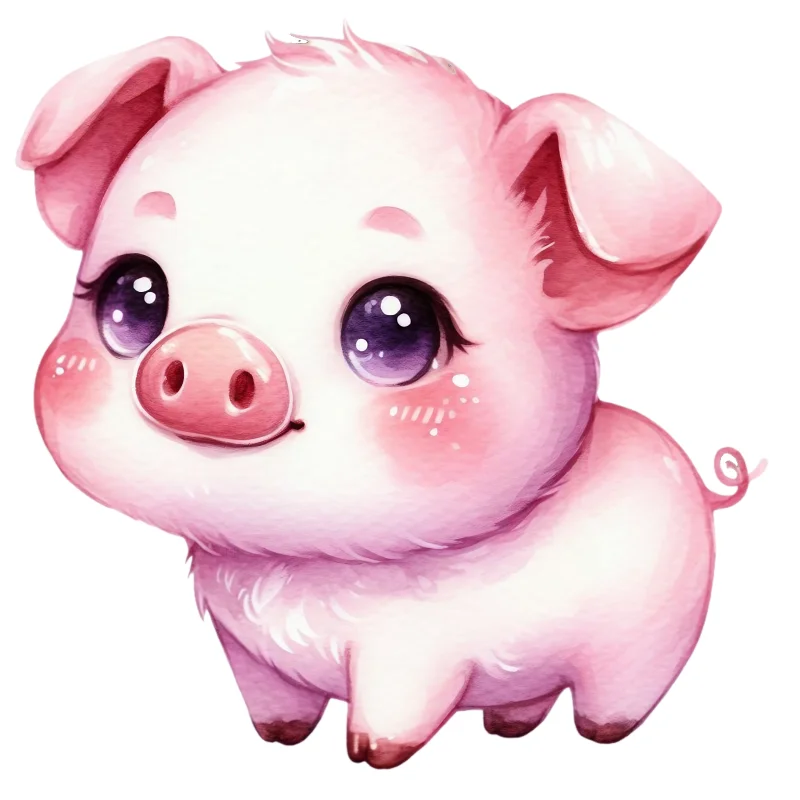 Cute Curly-Tailed Pig Mold Silicone Mold for Making Fondant Chocolate