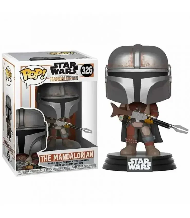 Precio de fondo de roca FUNKO POP Star Wars The Mandalorian 326 #   Figuras de juguete de PVC, modelo de estatuilla de vinilo con cabeza Bobble, juguetes de colección