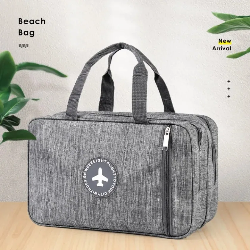 Dry Wet Separation Swim Bag Large Capacity Swimming Organizer Pouch for Travel Beach Gym Bathroom Storage