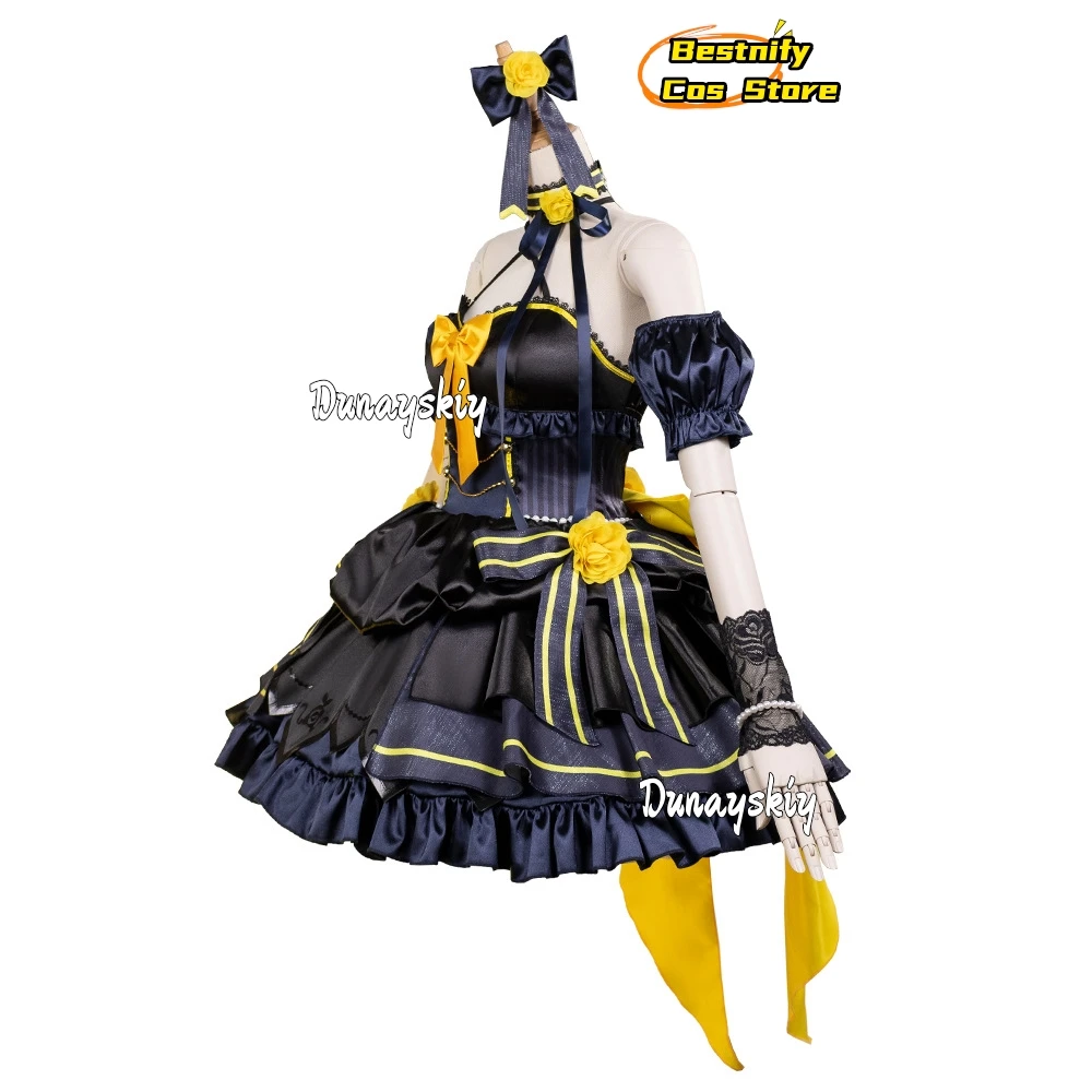 Anime ¡Ama vive! Nijigasaki High School Idol Club Nakasu Kasumi disfraz de Cosplay grupo de demonios vestido gótico de Lolita peluca mujer conjunto de fiesta