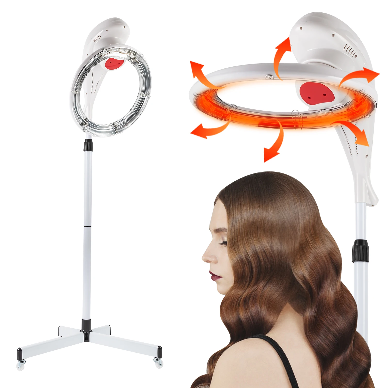 

Professional Salon Stand Rotary Hair Dryer Heater Accelerator Machine Hair Color Processor Dyeing Perm Equipment