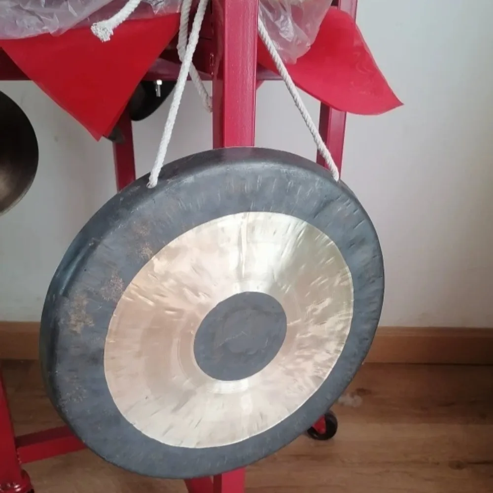 Chinese Traditional Brass Gong Diameter 10cm-50cm Opera Chao Gong Professional Percussion Tool for Folk Music Stage Performance