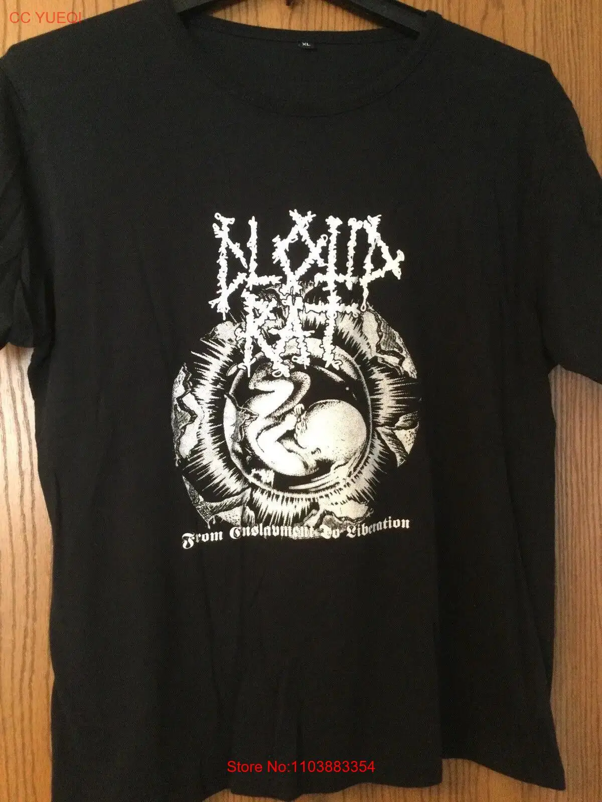 Облачная крыса-черная рубашка-XL