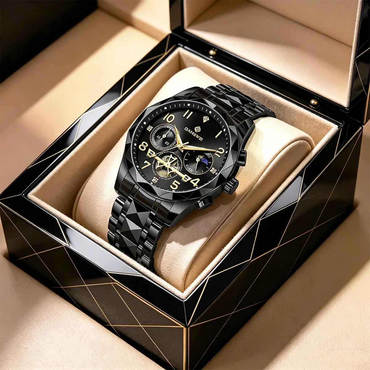 

BANGWEI Luxury Men Watch Top Original Waterproof Luminous Chronograph Man Wristwatch Stainless Steel Quartz Men's Watches Reloj