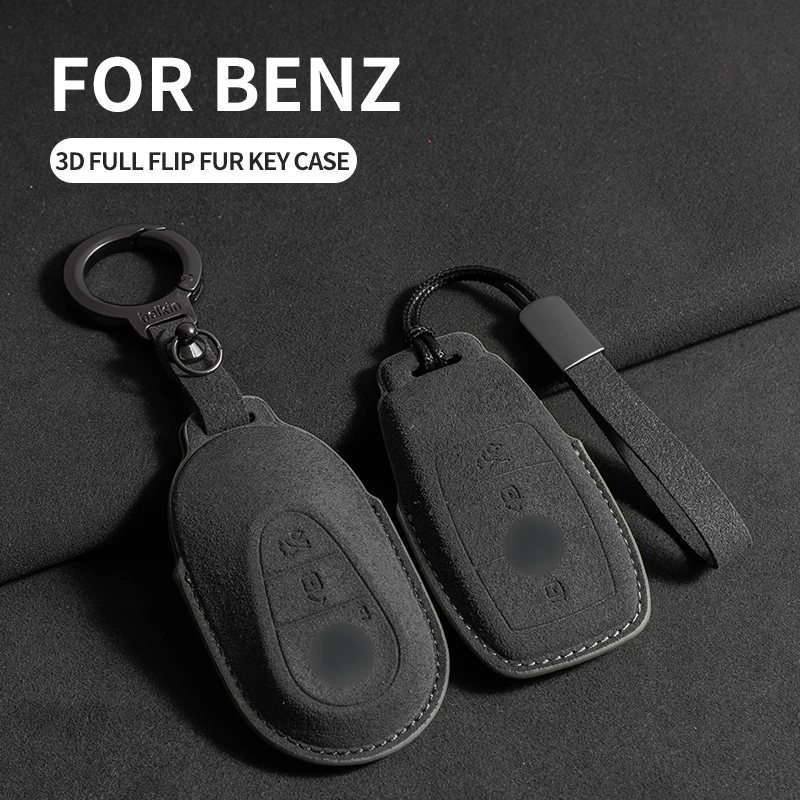 

Leather Car Key Case Cover Protector Shell Fob Accessories For Mercedes Benz A C E S G Class GLC CLE CLA GLB GLS W177 W205 W213