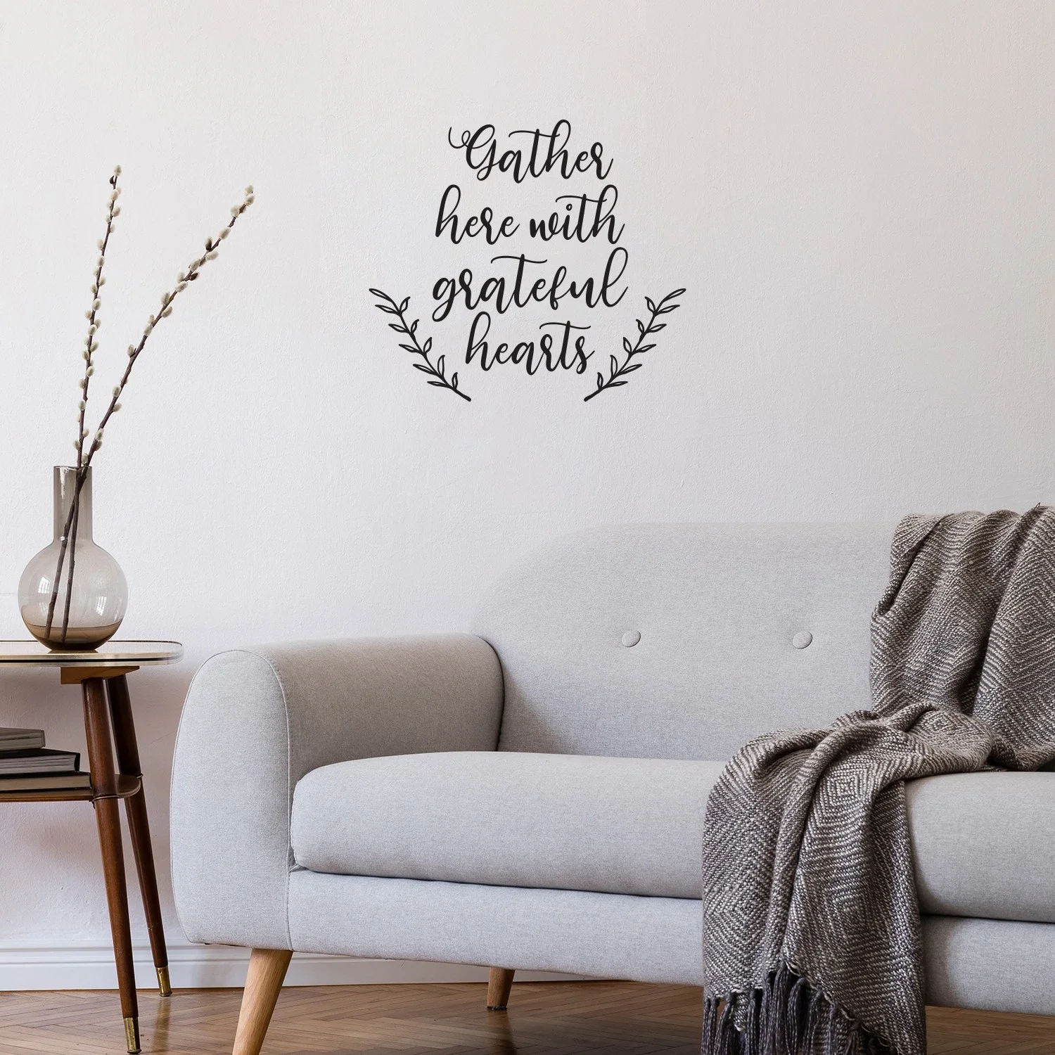 Gather Here with Grateful Hearts - Black 12.5