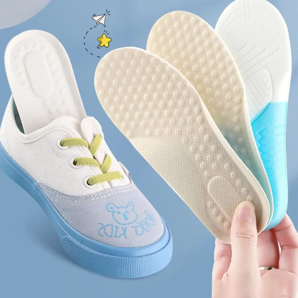 Super Soft Massage Sports Insoles Deodorant Sweat Absorbing Shoe Inserts Soles Elastic Breathable Shock Absorption Insoles