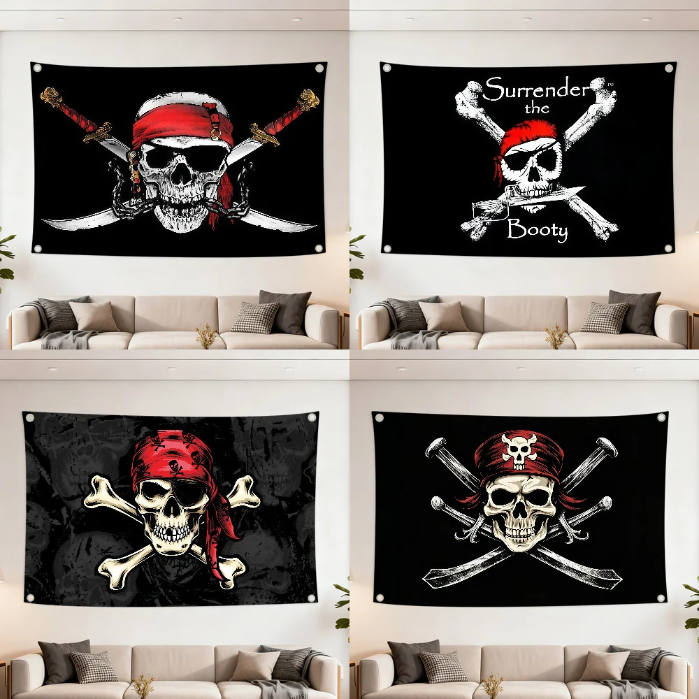 Pirate Skull ship flag Decoration Outdoor Picnic Party Art Hanging Home Camping Party Banner Best sellers