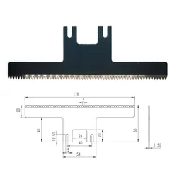 BateRpak Horizontal Sealing Machine T shape tooth Cutting Blade,Vertical Packing Machine Knife,1pcs price