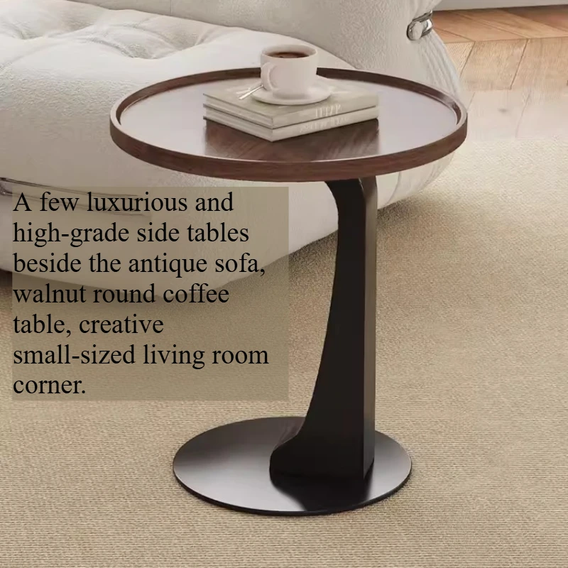 Low Round Side Table C Shaped Floor Nordic Small End Table Sofa Hotel Mesas Auxiliares Para Sala Living Room Furniture