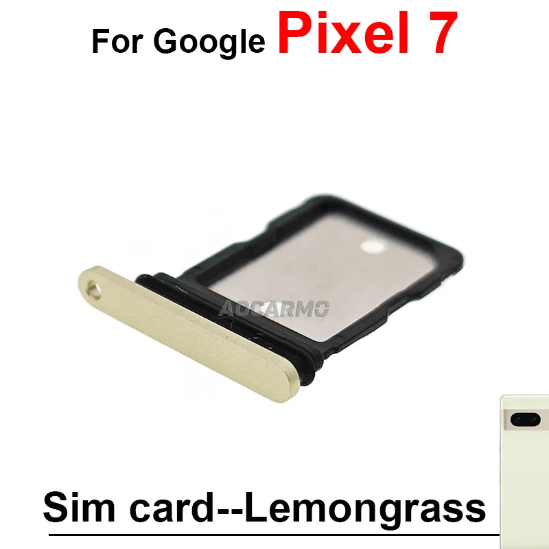 For Google Pixel 7 Pro 7Pro SIM Card Socket Slot Sim Tray Holder Black Obsidian White Lemongrass Yellow Repair Replacement Parts