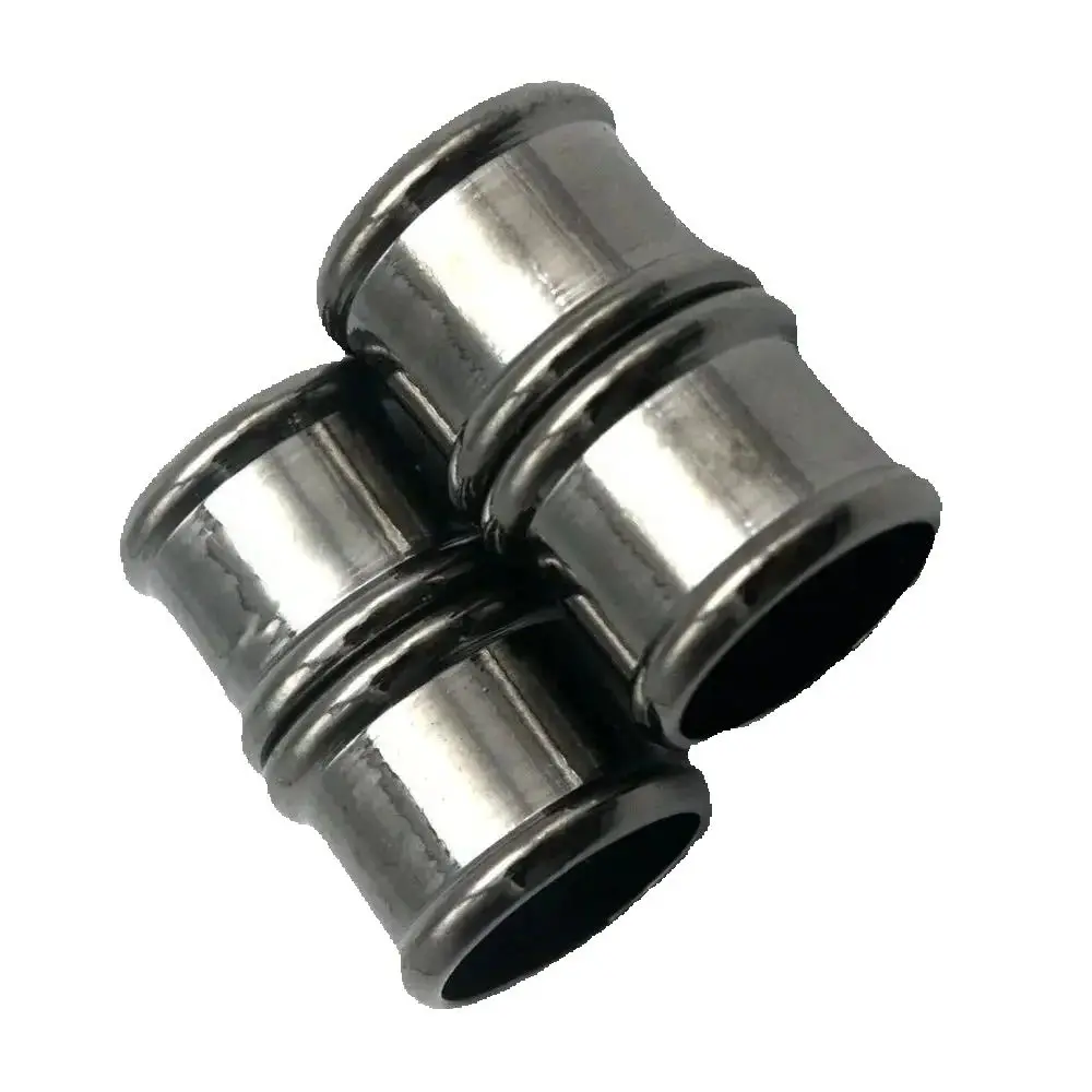 Aaazee 3-Piece Black Magnetic Clasp Set Metal round Hole 12mm for Bracelet & Necklace Jewelry Making Closures Accessory