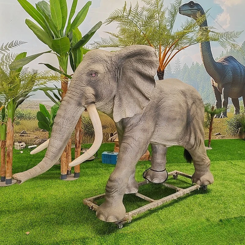 Simulation Animal Model Large Elephant Simulation Products Silicone Dinosaur Sculpture Landscape Dinosaur Exhibition
