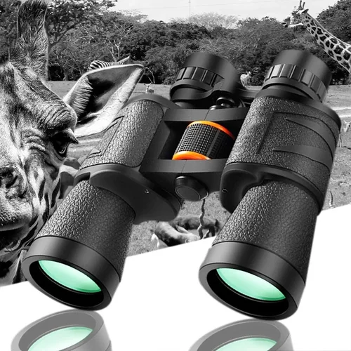Potente telescopio 20X50 binoculares profesionales baja luz BAK4-Prism largo alcance impermeable militar caza Camping equipo