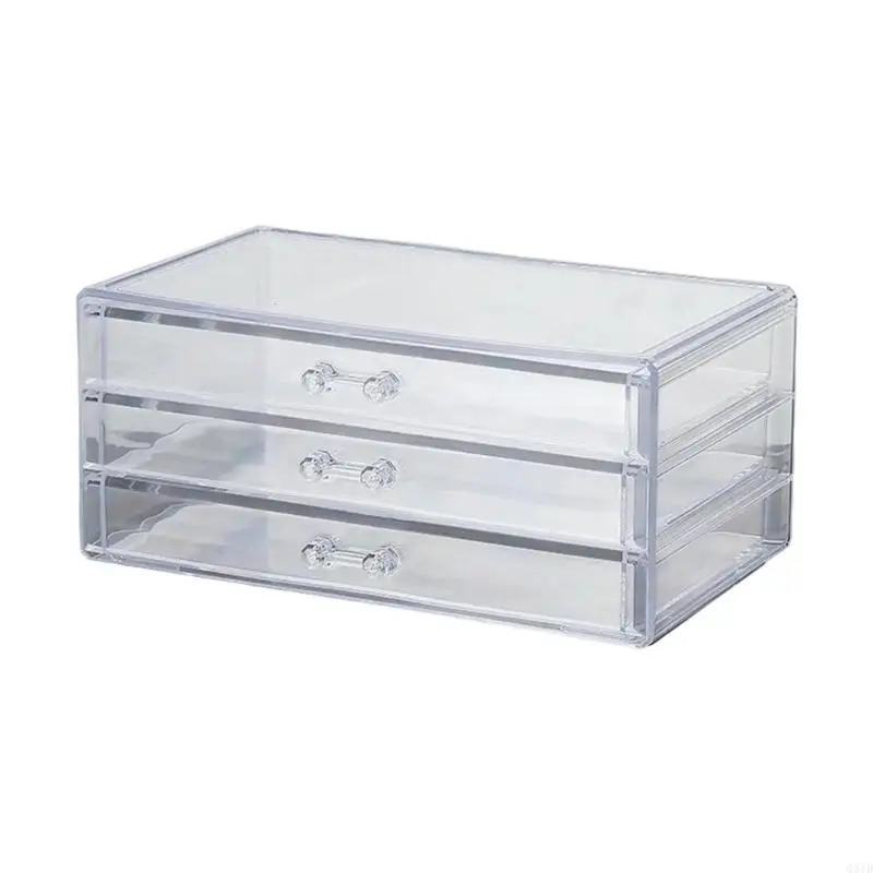 

Clear Cosmetic Storage Box Multi Layer Drawers for Home and Beauty Organization