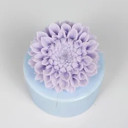 3D Chrysanthemum Silicone Mold Flowers Shape Cake Chocolate Candle Soap Mould DIY Aromatherarpy Household Decoration Craft Tools