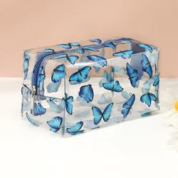 1 Pc Transparent Pencil Case Korean Style Clear Pencil Box Colorful Cosmetic Bag Pencil Bag Student Stationery