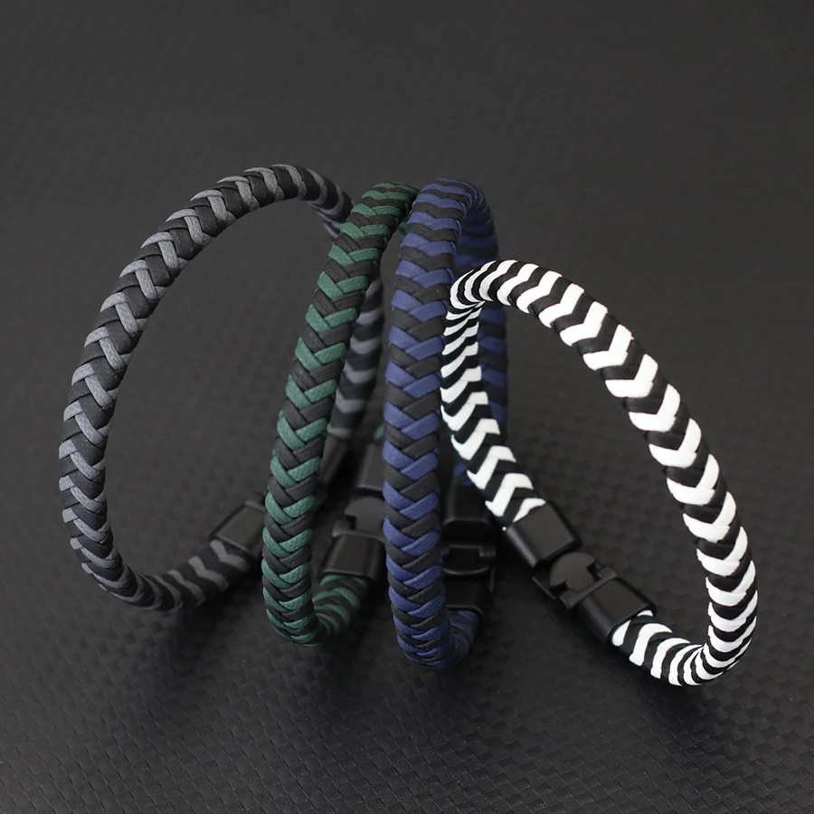 Fashion Handmade Braided Rope Bracelet Bangle Men Minimalist Outdoor Sports Camping Cycling Braslet Pulseria Hombre Accessories