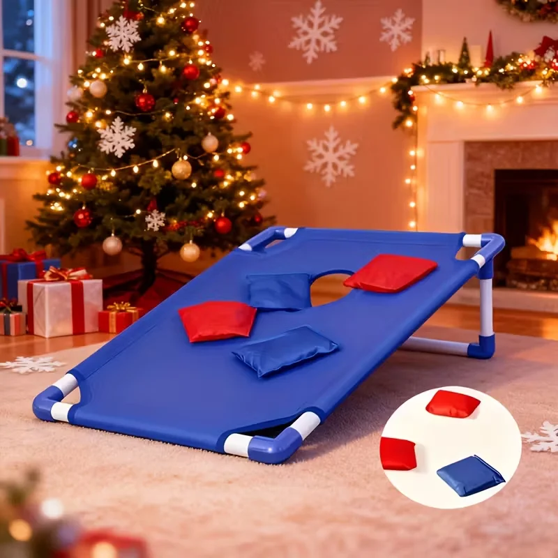Portable Cornhole Game Set with 1 Durable Board & 6 Soft Bean Bags – Ideal for Yard Toss Games – Christmas and New Year Gifts image 5