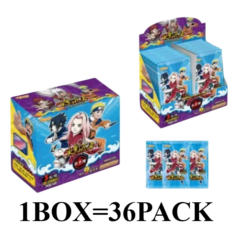 Naruto Cards Booster Collection  Uzumaki Sasuke Ninja Game Rare Cards Box Flash  Toys Children Christmas Gift