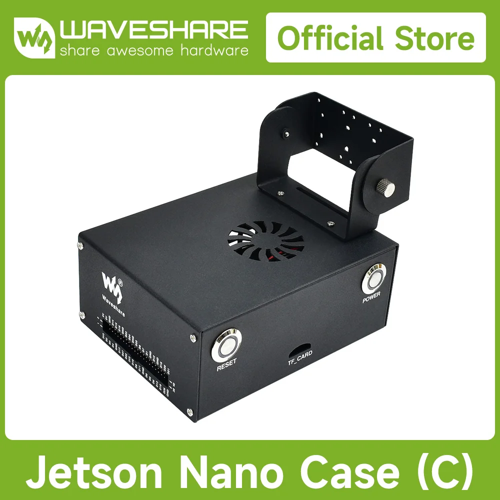 

Waveshare Jetson Nano Metal Case (C), Camera Holder, Internal Fan Design, for Jetson Nano Developer Kit B01 4GB