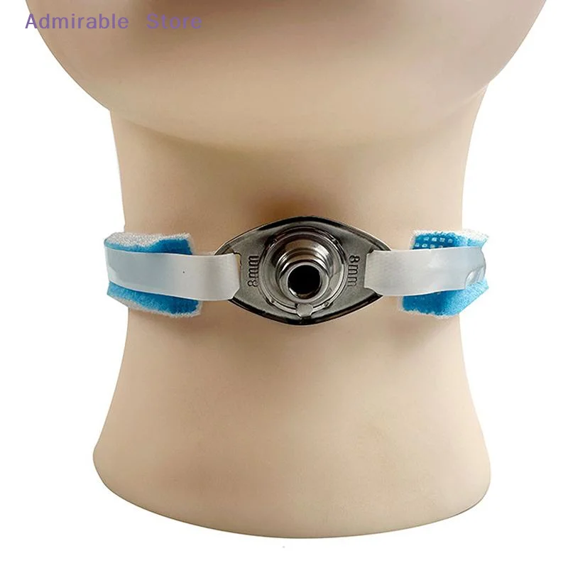 wTracheostomy Tube Collar Holder Adjustable Medical Hook and Loop Comfort Reusable for Patient Assistance