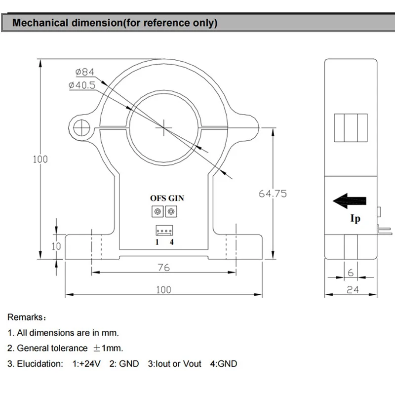 Hall Current Sensor QNDBK1-40 AC 600A 800A 1000A 1500A 2000A / DC 4~20mA 0-10V hall Current Transducer Split current transformer