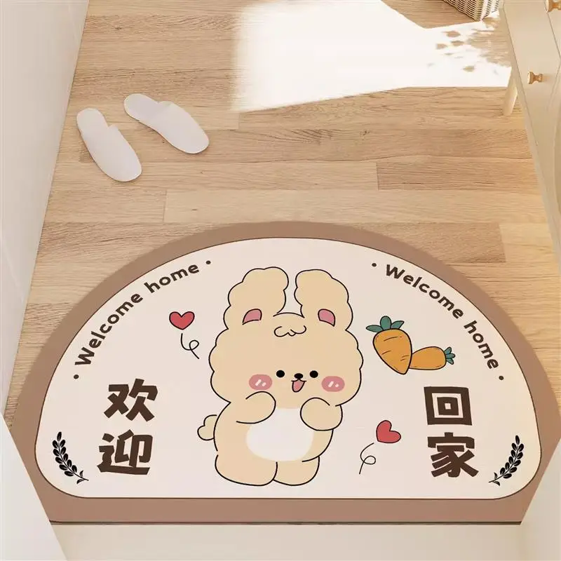 Entrance Mat Pet Friendly Bathroom Anti Slip Durable Door Mat Home Decorative Floor Rug Easy to Clean Doorway Carpet