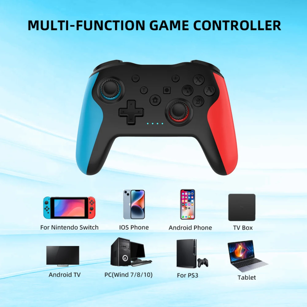 

NEW Wireless Gamepad Support BT 6-Axis Dual Vibration With Turbo Controller for Nintendo Switch Lite PS3 PC TV Game Joystick