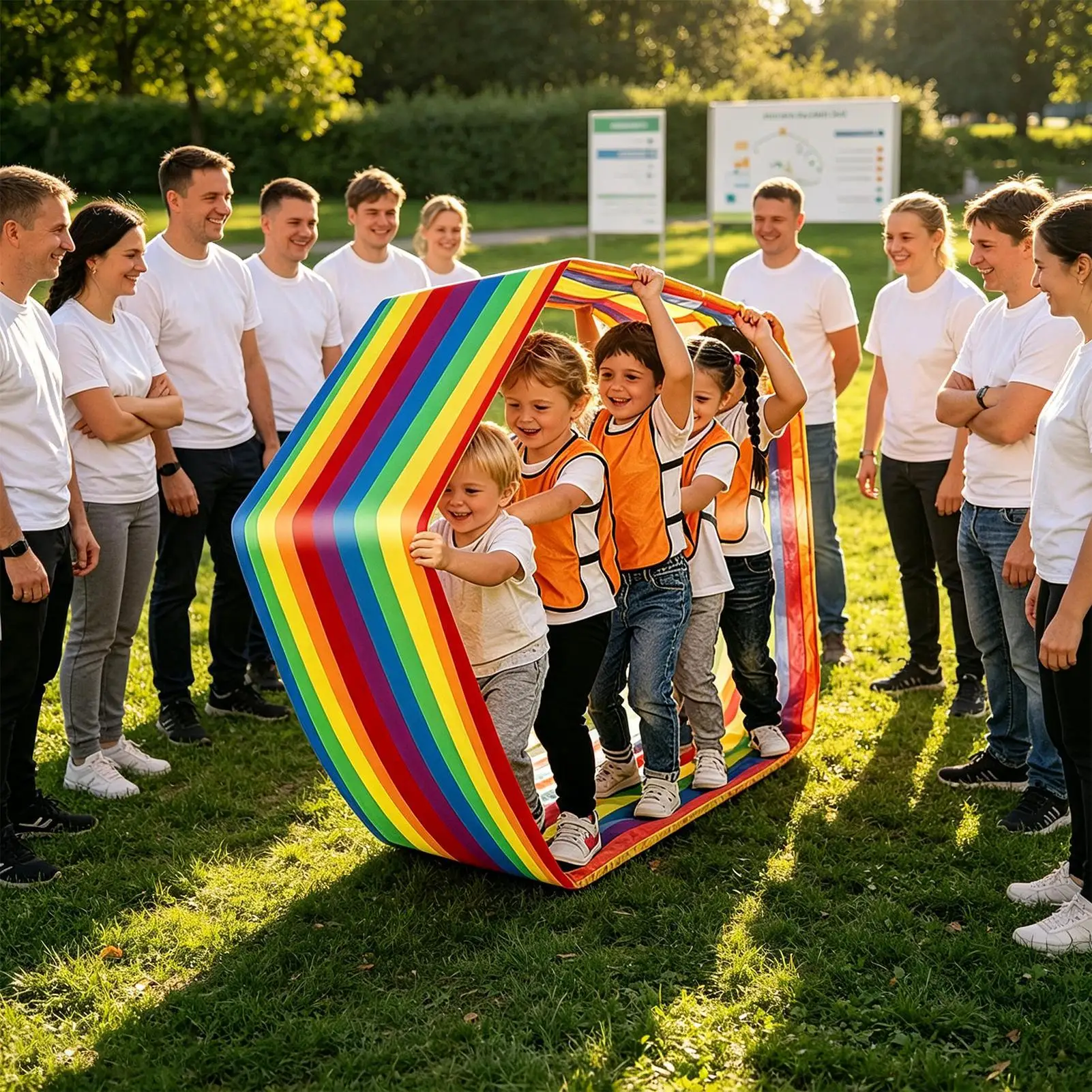 600x70cm Striped Team Building Running Mat Group Game Pad for Family Party Corporate Field Day Indoor Outdoor