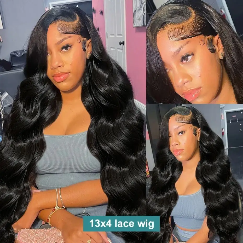 13x4 13x6 Glueless Wig Body Wave HD Transparent Lace Front Wig Human Hair Brazilian Pre Plucked 4x4 Lace Closure Wigs For Women