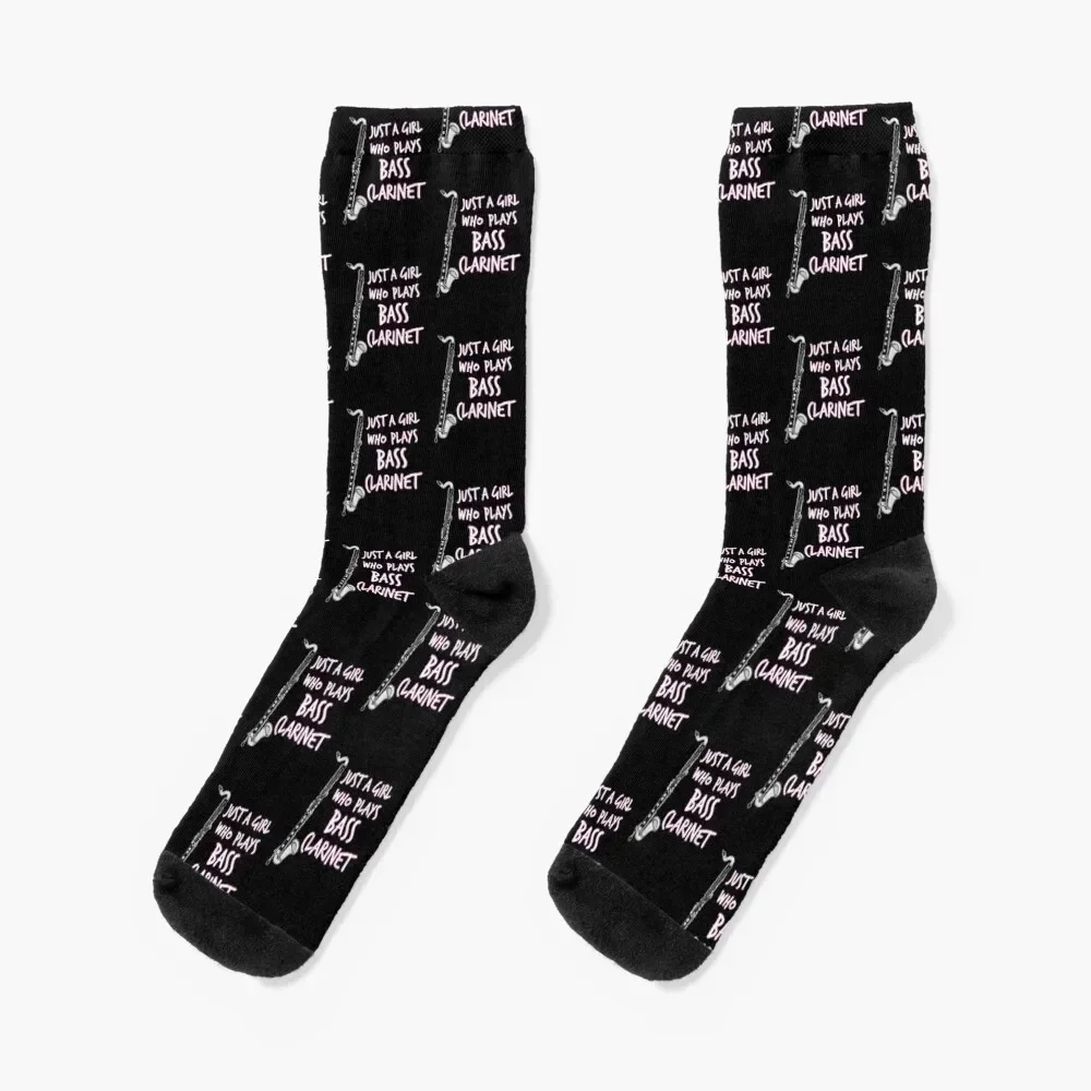 

Just A Girl Who Plays Bass Clarinet Female Clarinetist Socks short hip hop Stockings man Men's Socks Luxury Women's