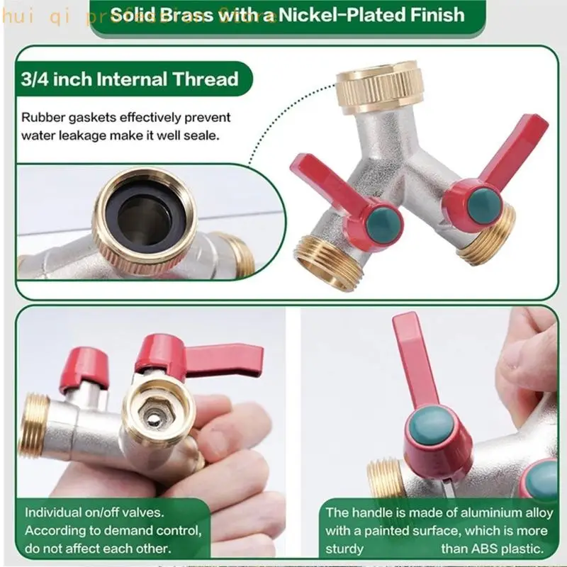 Kompakte 2/4-Wege-Wasserverteilerventile aus Messing für eine präzise Durchflussregelung in Gewächshäusern und Tropfsystemen. – Detail 9