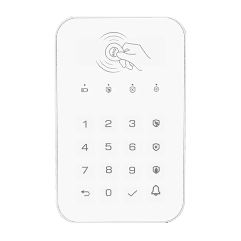 B68A Wireless Touch Keypad Lock 433Mhz Frequency Ev1527 Weapon Code Unlock Security System Code RFID Connected Alarm Center Dura