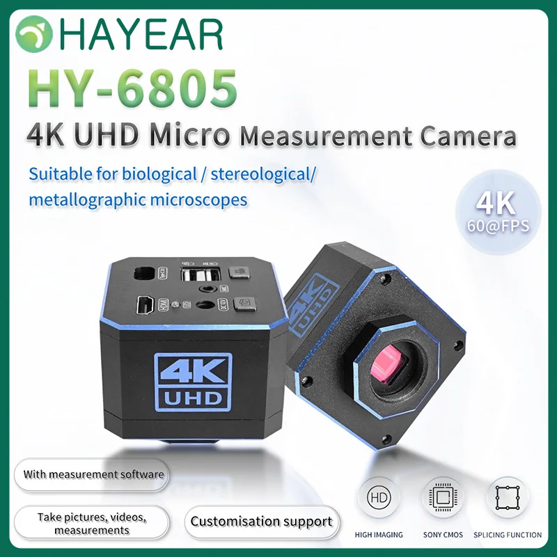 

HAYEAR IMX678 8MP 4K 60@FPS 1/1.8’ SONY Industry C-Mount Camera Microscope Measurement Camera For Digital Image Acquisition