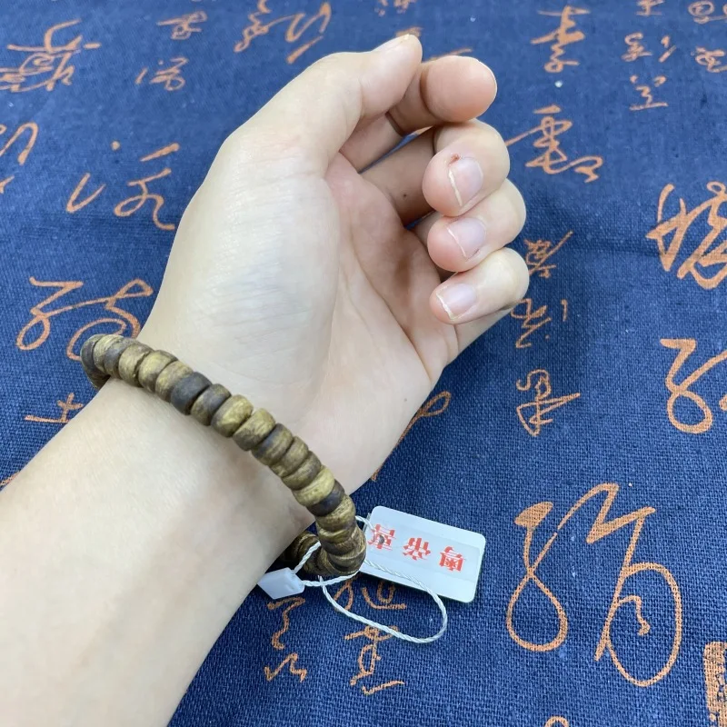 High Quality Natural Real Wooden Bracelet with Shape Buddha Beads Wood Men's and Women's Bracelets