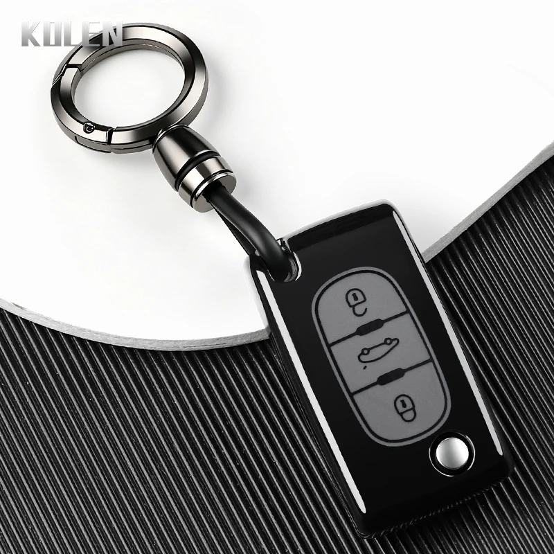 Modische TPU-Autoschlüsselhülle für Peugeot 308 207 307 3008 5008 und Citroen C2 C3 C4 C8 Berlingo Picasso mit 2 oder 3 Tasten