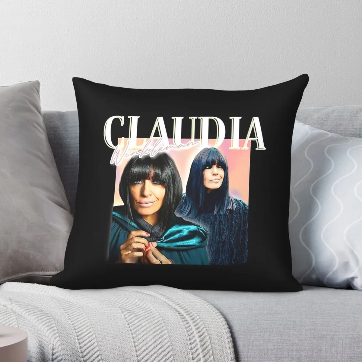 Claudia Winkleman Traitors Square Pillowcase Polyester Linen Velvet Pattern Zip Decor Throw Pillow Case Sofa Cushion Cover