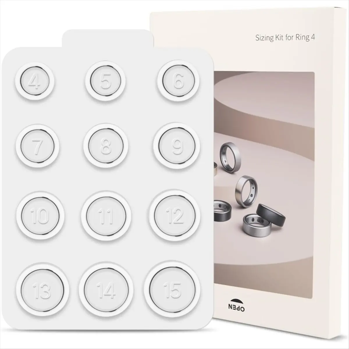 BHBL Smart Ring-Sizing Kit for Precise Fit (Sizes 4-15) -Professional Finger Measuring Tool for Health & Sleep Wearable Rings