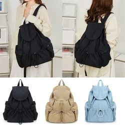 New Fashion Students Backpack Bag Drawstring College Backpack Portable Casual Backpacks Double Shoulder Bag With  Large Capacity