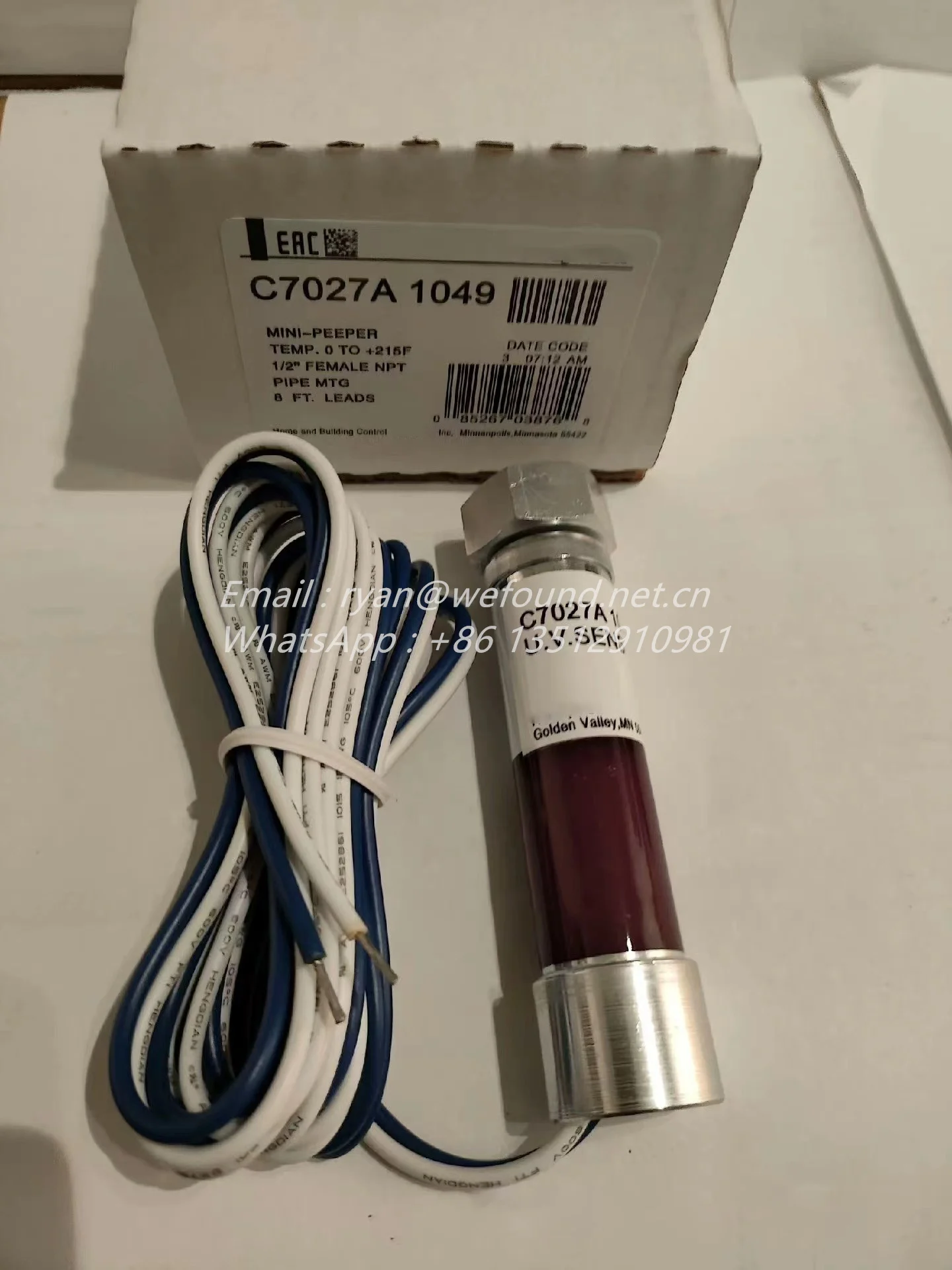 C7027A1049 for Honeywell MINI-PEEPER TEMP.0 TO +215F flame detector