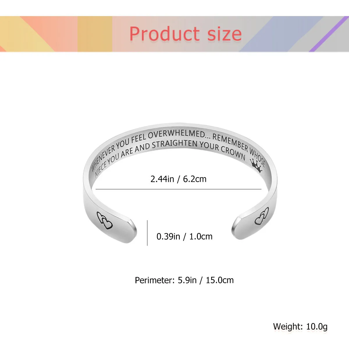 Fashion Titanium Bracelet Simple Open Bangle Gift Niece Party Travel Daily Use Silicone Wristbands