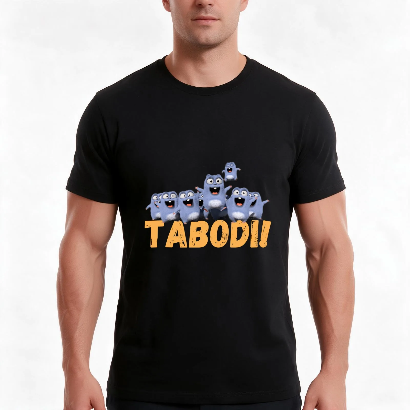 Happy Lemmings Tabodi and Grizzy T-Shirt, Summer Casual Cotton Tee, Oversized Streetwear Tops, Vintage Graphic Print