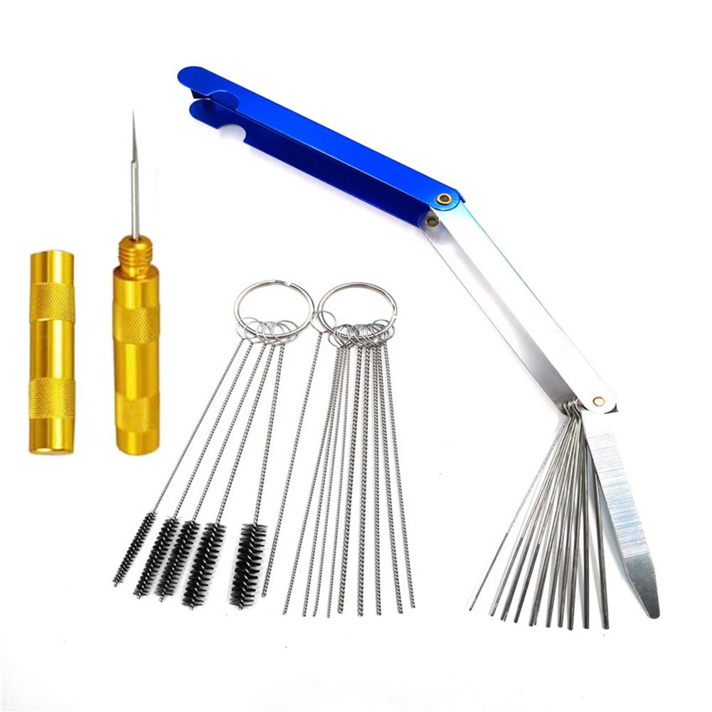 Carburetor Carbon Dirt Jet Remove Cleaning Needles Brushes Tool Kit For Automobile Motorcycle ATV Welder Carb Chainsaw ﻿
