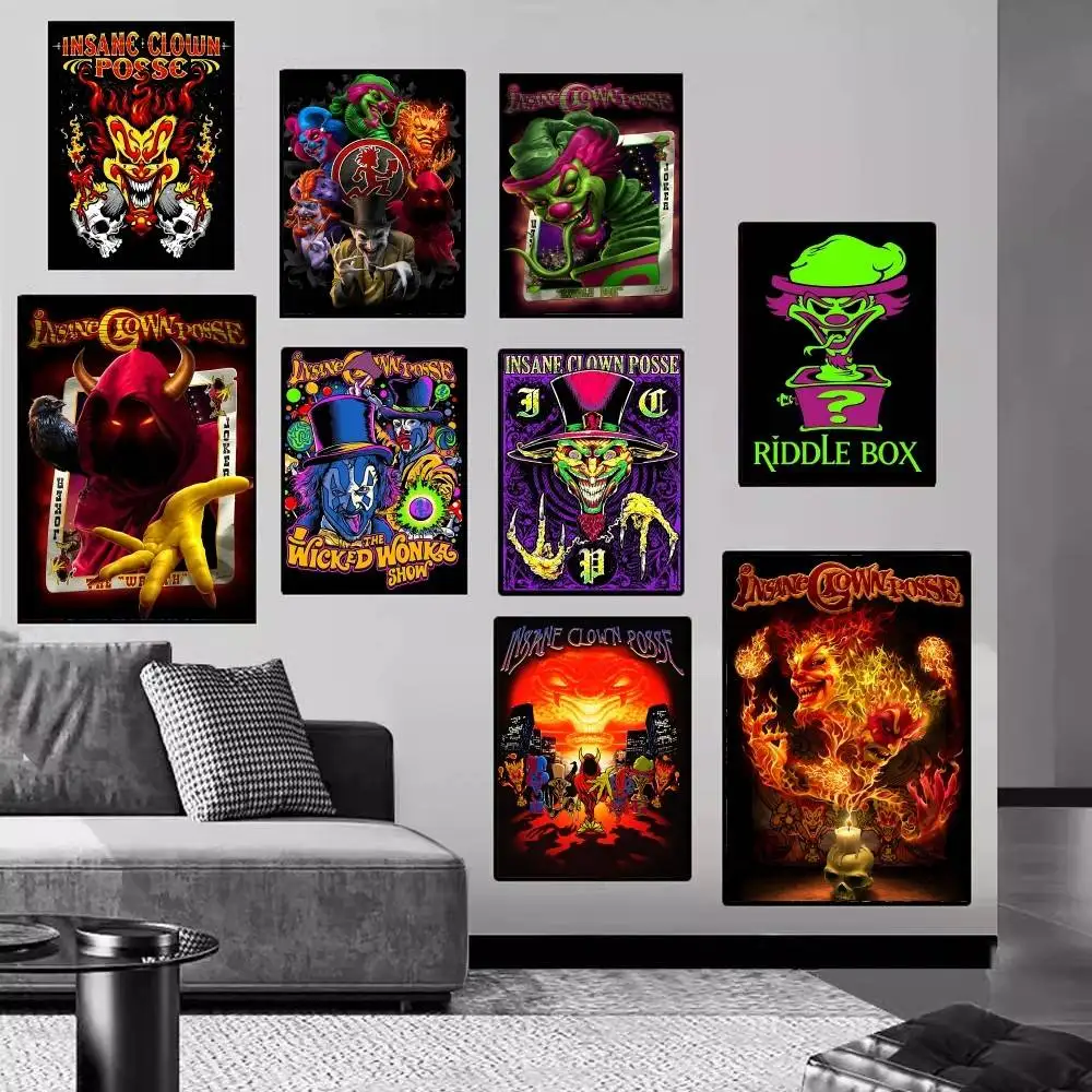 Rock Band I-Insane C-Clown Posse Self-adhesive Art Poster Whitepaper Prints Posters Artwork Aesthetic Art Wall Painting