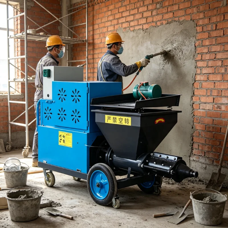 Plunger Mortar Spraying Machine Mortar Shotcrete Machine Automatic Screw Cement Wall Plaster 511 Mortar Spraying Machine