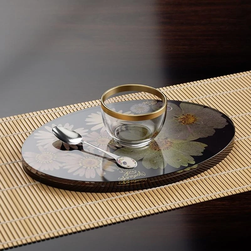 Silicone Resin Tray Molds Oval Storage Tray Mould Suitable for Jewelry Holders Coasters and Fruit Candy Storage Tray