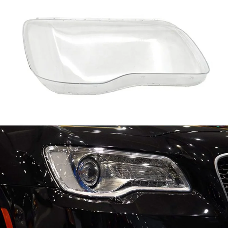 

2X Right Front Headlight Shell Lamp Shade Headlight Lens Transparent Headlight Cover For Chrysler 300C 2011-2021-A93R
