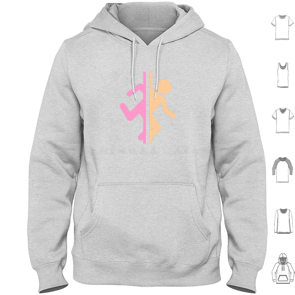 Copie De Portal-Portal Hoodies Long Sleeve Portal Jeux Geek Nerd Game Video Game