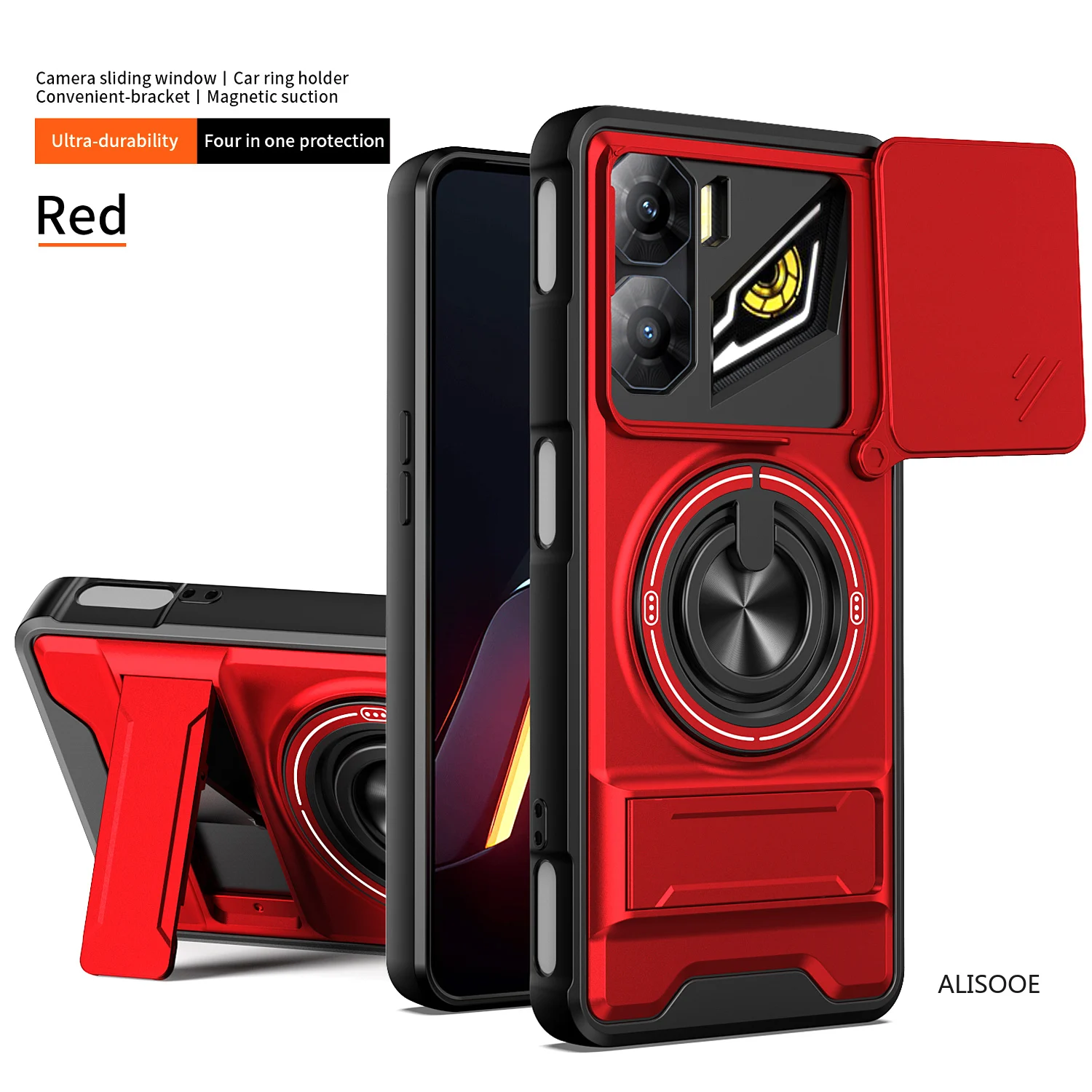 Funda für Nubia Neo 3 5G Fall Drehbare Rutsche Kamera Schutz Ring Stehen Stoßfest Abdeckung Capa Funda – Detail 17